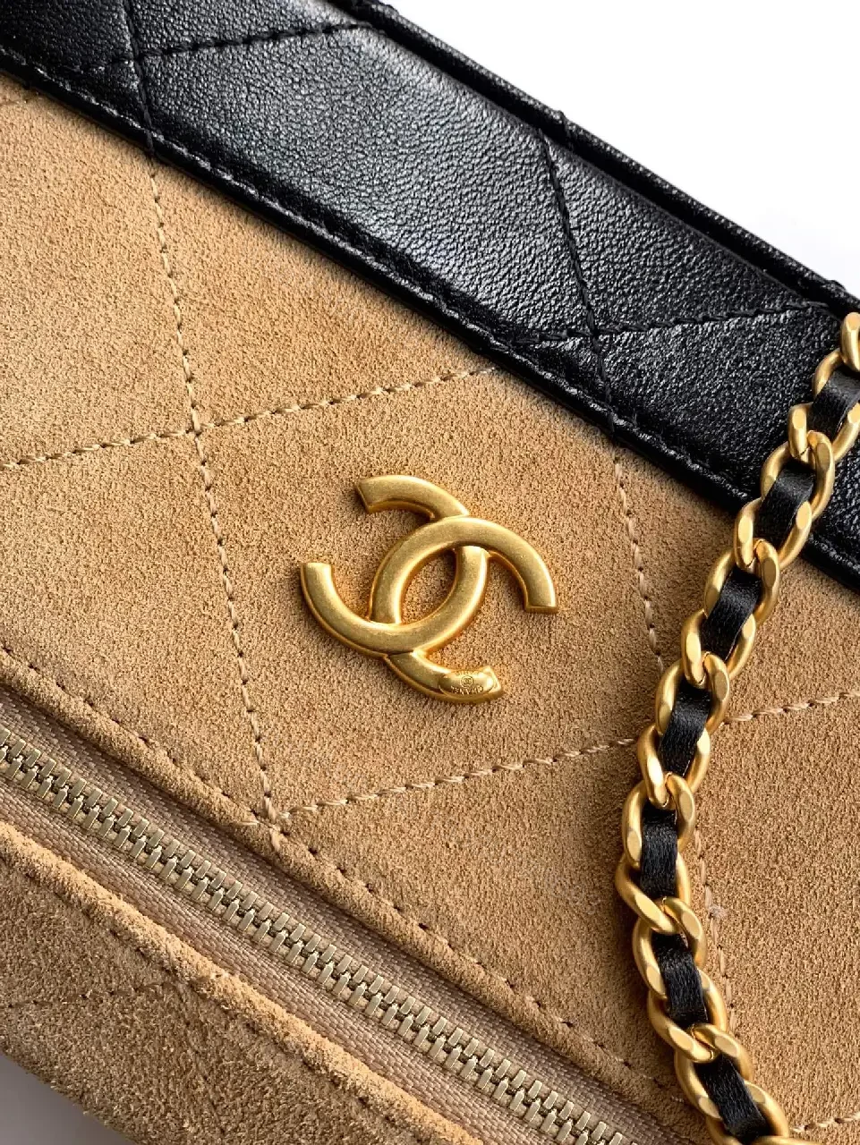 View 7 of Two-Tone Suede Crossbody: Textured Luxe, Everyday Versatility