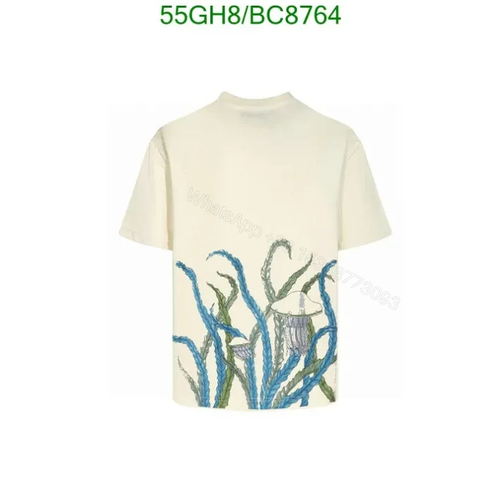 View 3 of Gucci Logo White Cotton T Shirt Replica- Model BC8764