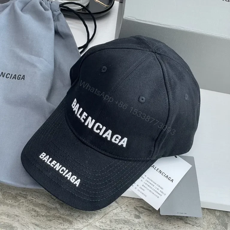 Clean Black Cap: Luxury Cotton Twill, Logo Cap — view 1