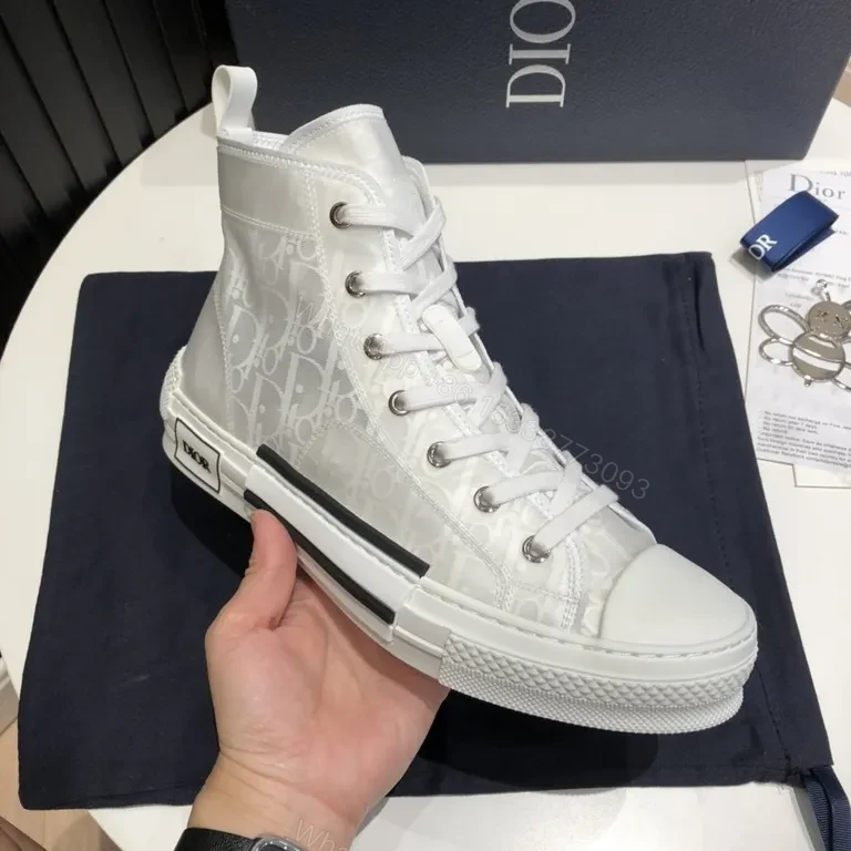 View 3 of Couture-Patterned Dior Monogram High-Top Sneaker