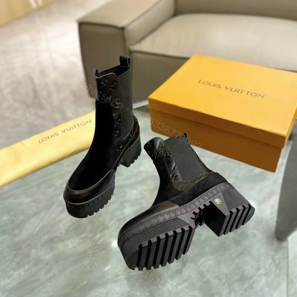 View 3 of LOUIS VUITTON LAUREATE PLATFORM CHELSEA BOOT BLACK 1AC7W6