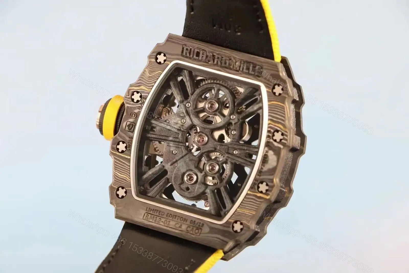 View 5 of Richard Mille Swiss Clone RM 12 01 Real Tourbillon Real Carbon