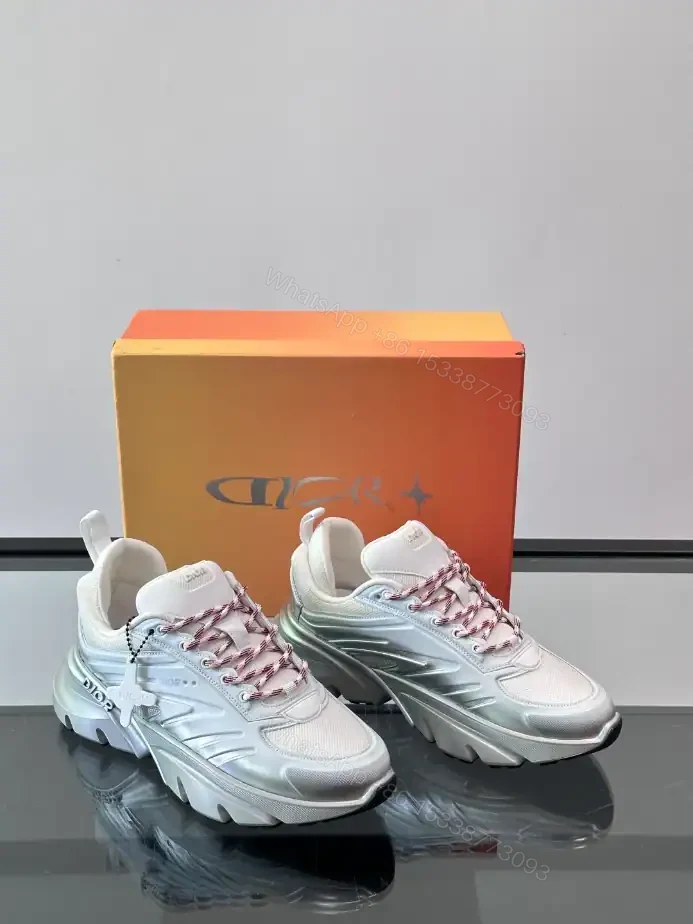 View 2 of DIOR B44 BLADE SNEAKERS GRADIENT WHITE AND SILVER-TONE – CD210