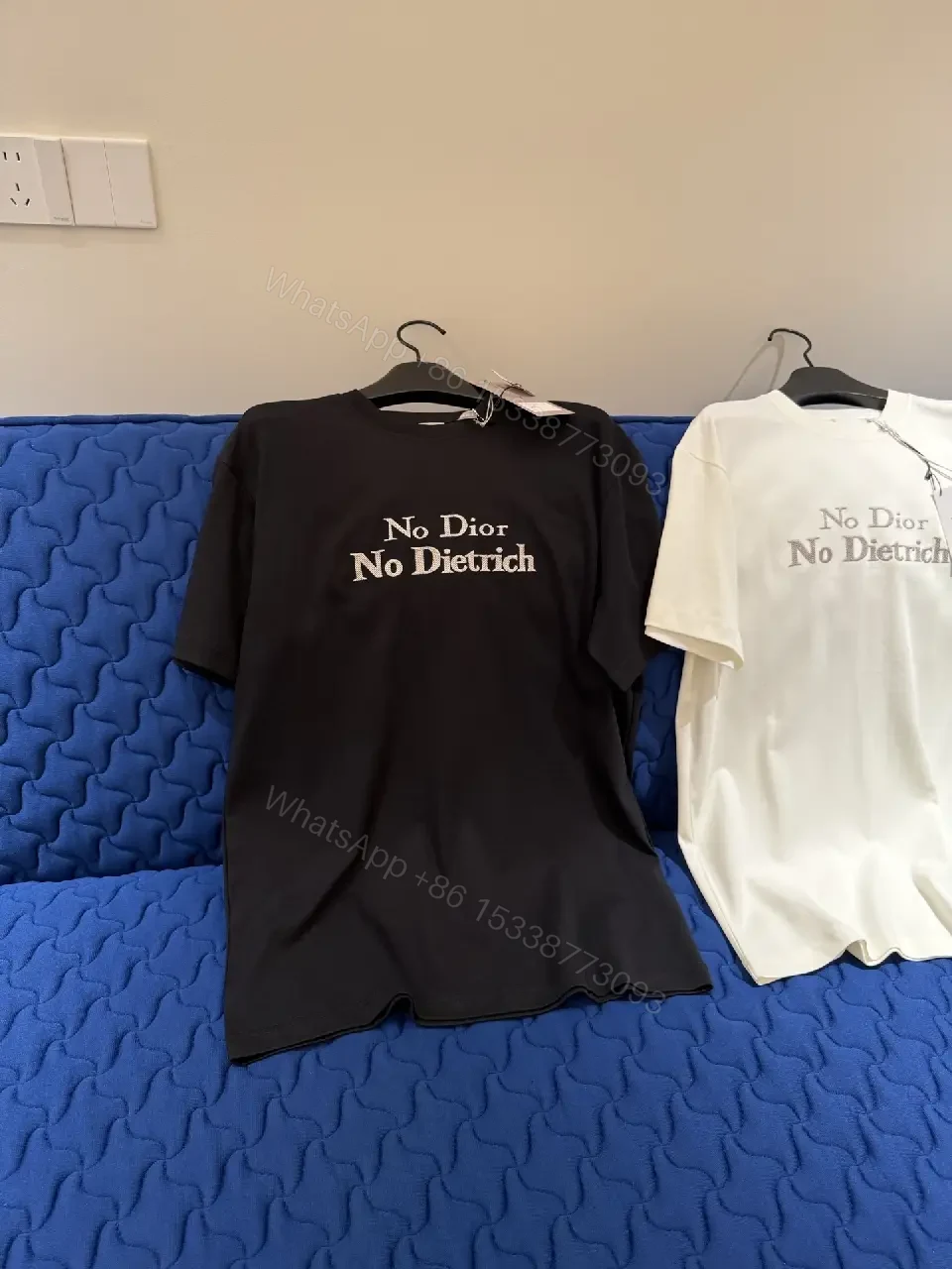 View 3 of Minimalist No-Dior Typography Cotton Tee: Subtle Luxe Comfort