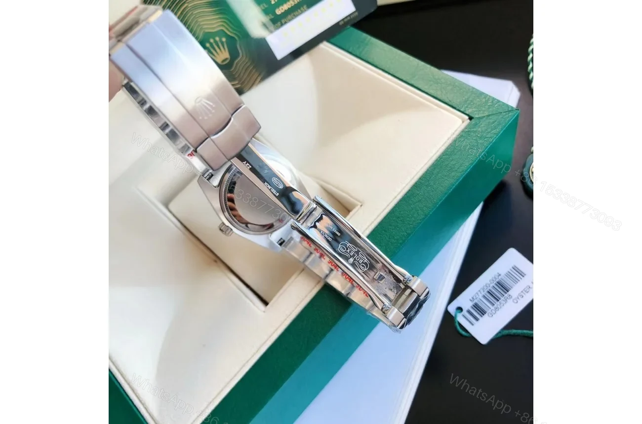 View 4 of Replica Rolex Oyster Perpetual SS/SS Black/Stk 31/41 mm