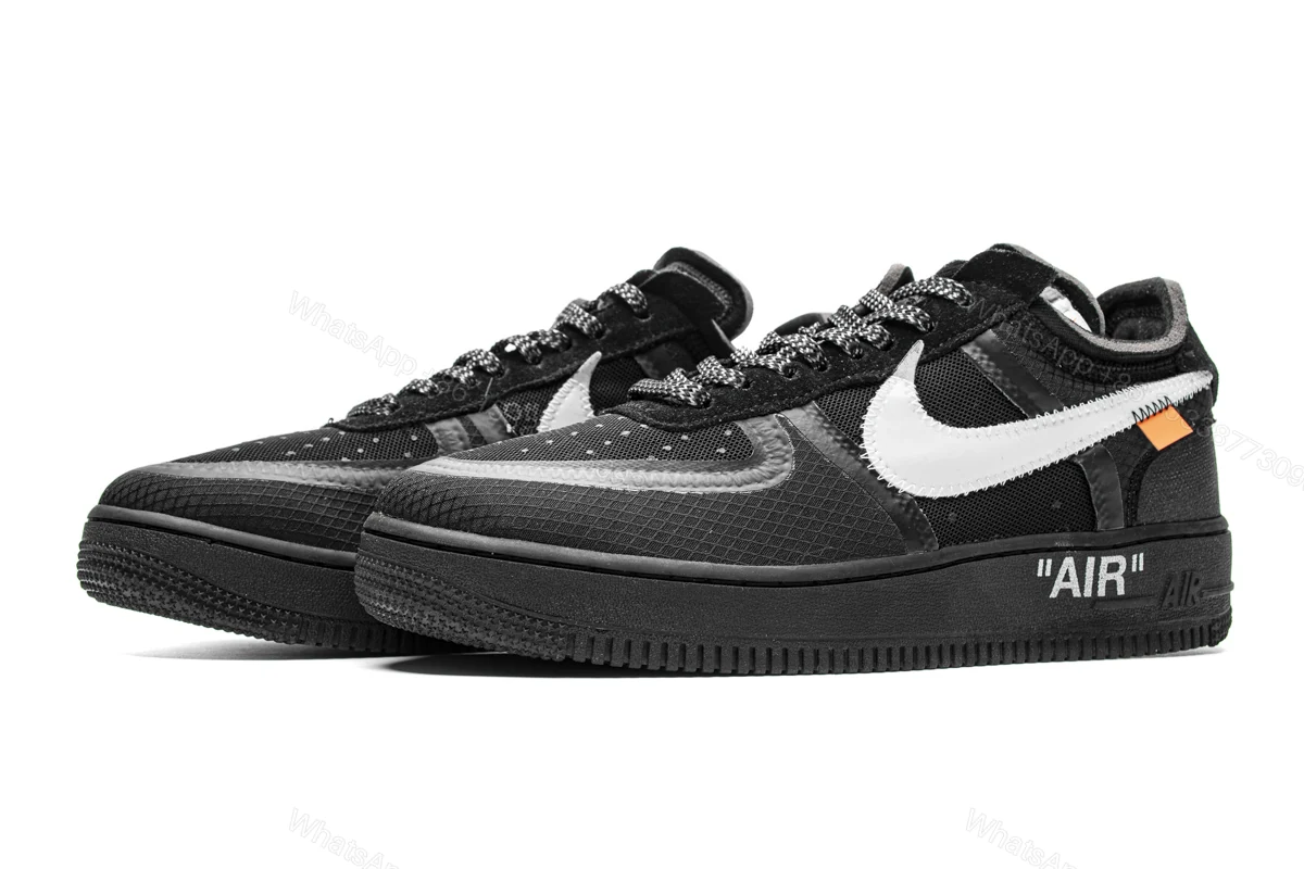 View 4 of OFF White X Air Force 1 Low Black AO4606-001