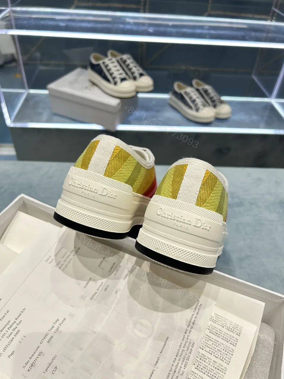 View 3 of Colorful Canvas Luxe Sneakers with Signature Detailing