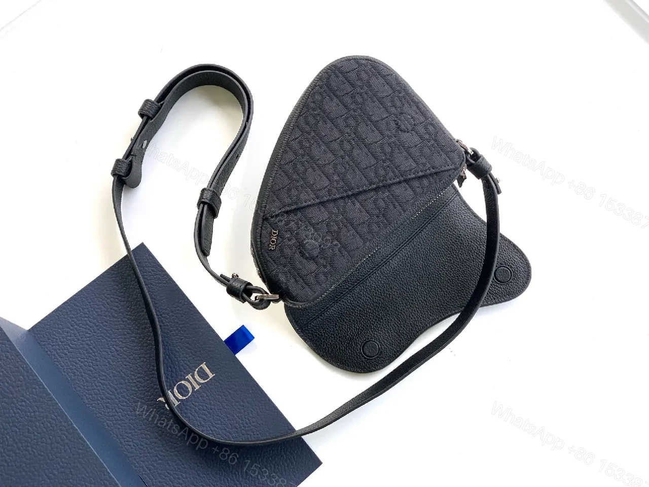 View 9 of Charcoal Calfskin Crossbody: Subtle Luxe, Compact Utility