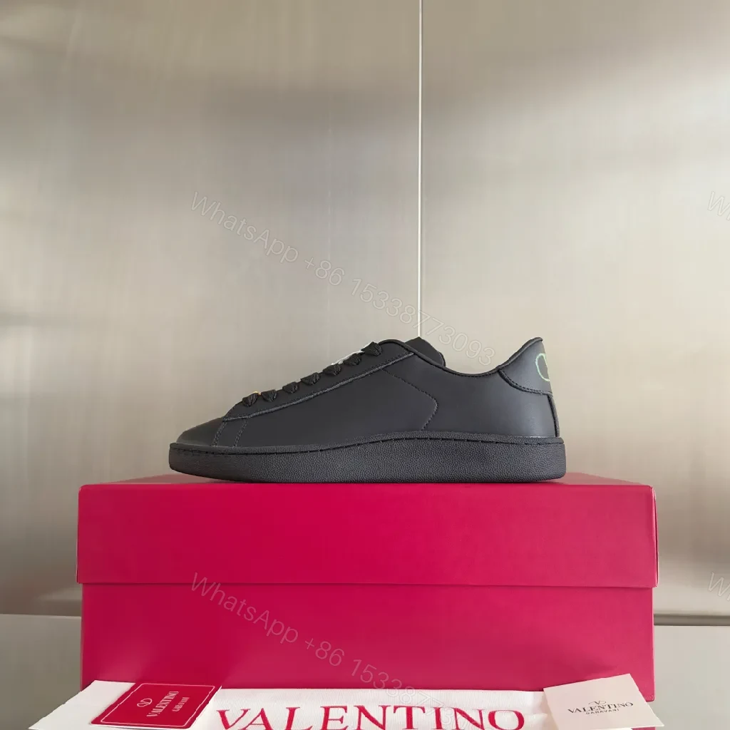 View 6 of Minimalist Black Leather Sneakers | Subtle Branding, Luxe Comfort