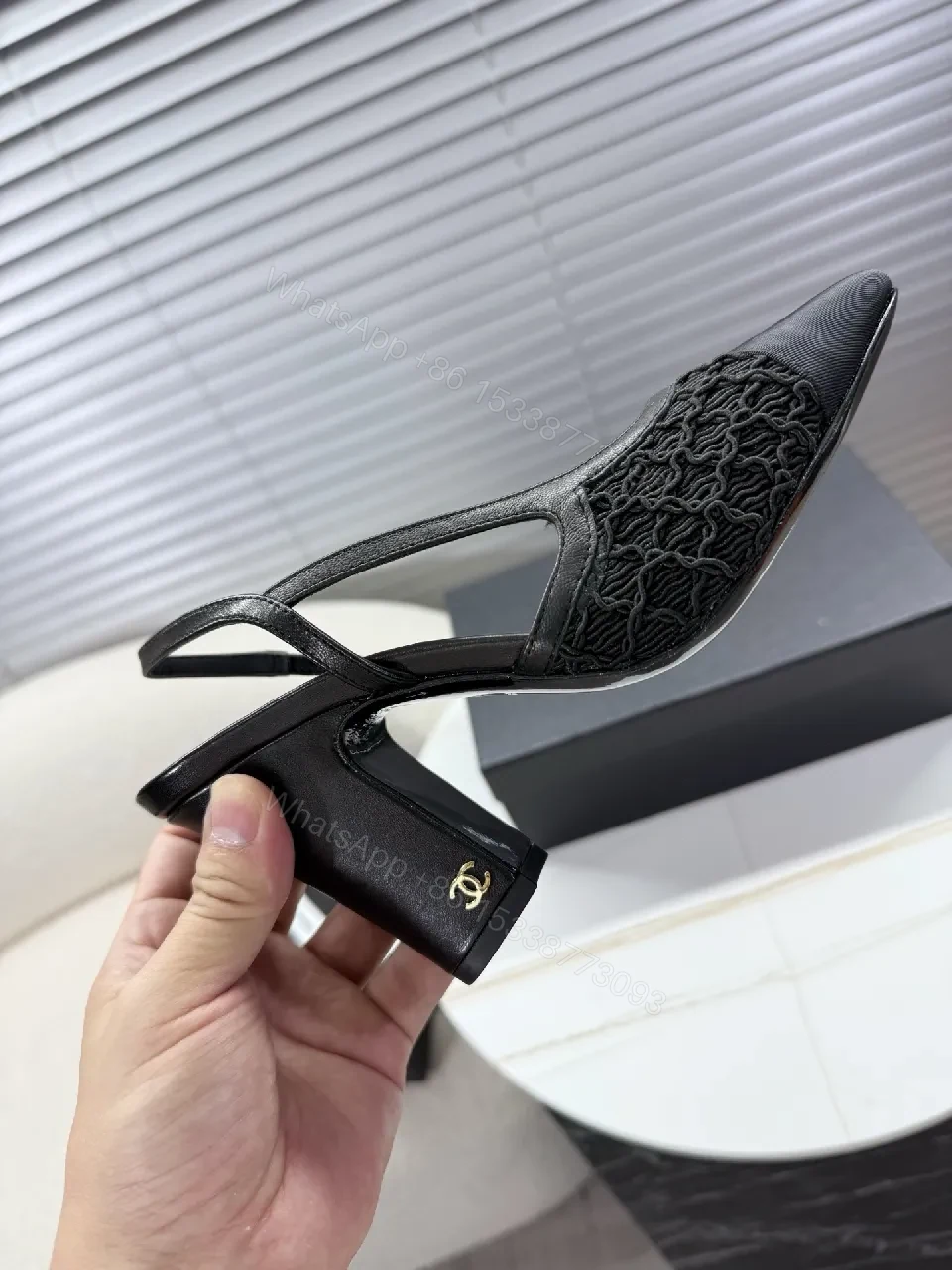 View 9 of Textured Slingback Flats: All-Day Luxury, Black Knit