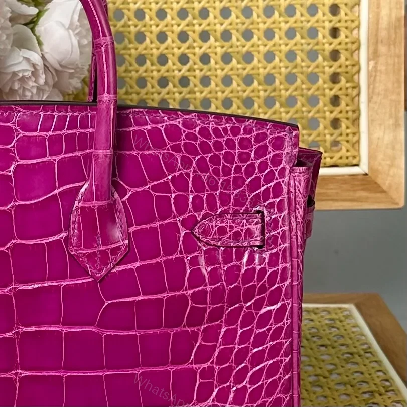 View 6 of Hermes Birkin 25cm Crocodile Leather Silver Hardware