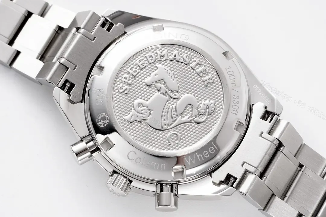 View 8 of Omega Speedmaster 326.32.40.50.06.001 Black and White Chronograph Stainless Steel Watch