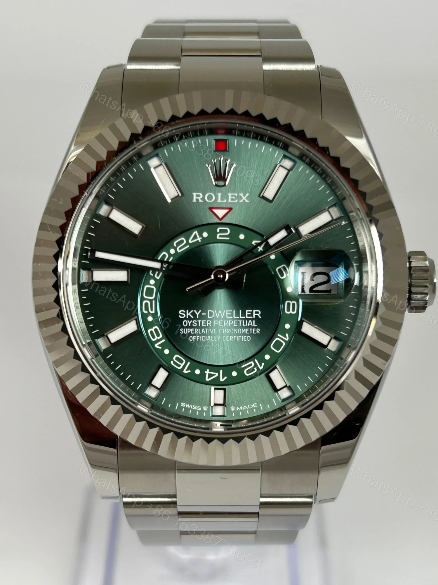 View 2 of Superclone Rolex Sky-Dweller Mint green Dial 336934 Oyster