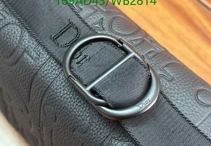 View 6 of Dior Lookalike Jett Zipped Messenger Bag In Black