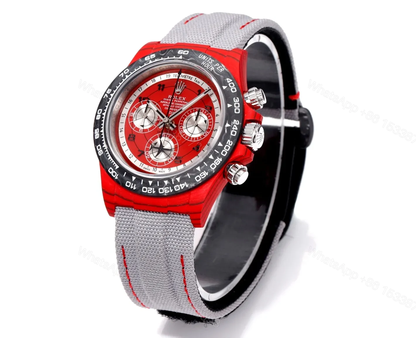 View 2 of BL Factory Clean Factory TW Rolex Daytona Carbon Fiber Red Watch