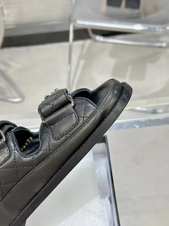 View 5 of Chanel-Inspired Leather Slides: Luxe Yet Everyday Comfort