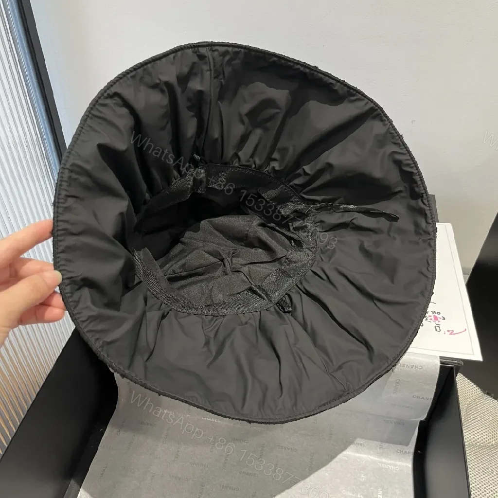 View 7 of Textured Black Crystal-Embellished Bucket Hat