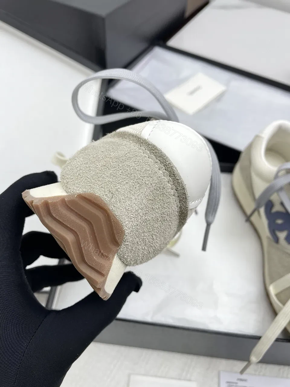 View 4 of Soft Texture Knit Sneakers: Subtle Shine, Elevated Comfort