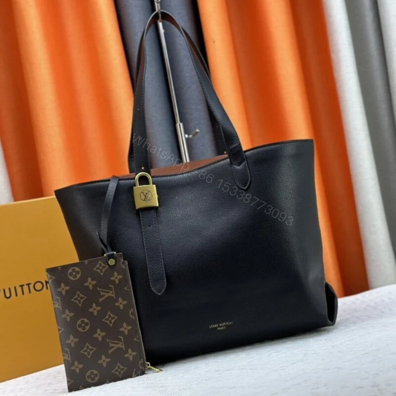 View 2 of Louis Vuitton Low Key Cabas MM Grained Black 47Cm M25341