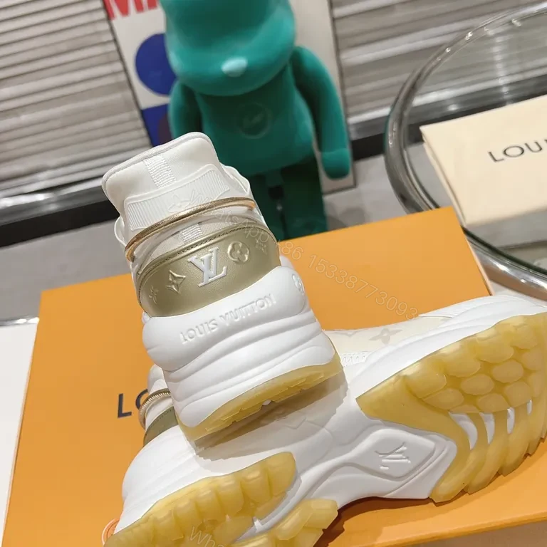 View 6 of White Lumi Runner: Luxury Casual Sneaker with Subtle LV Accents