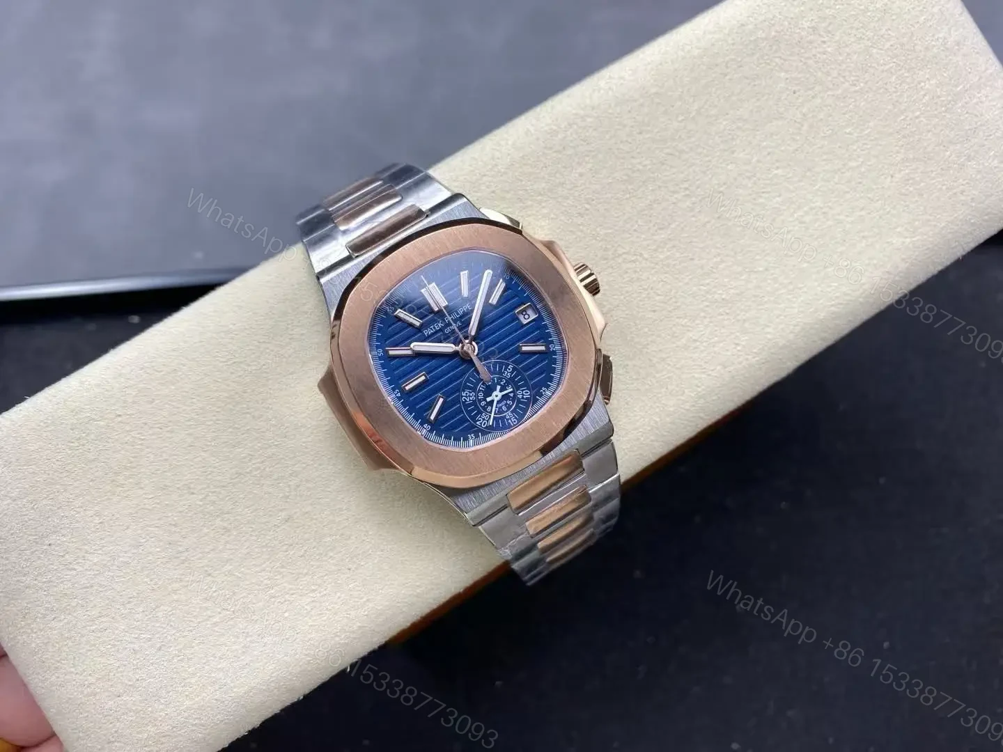 View 8 of Replica Patek Philippe Nautilus Chronograph Date Two-Tone 5980/1AR-001