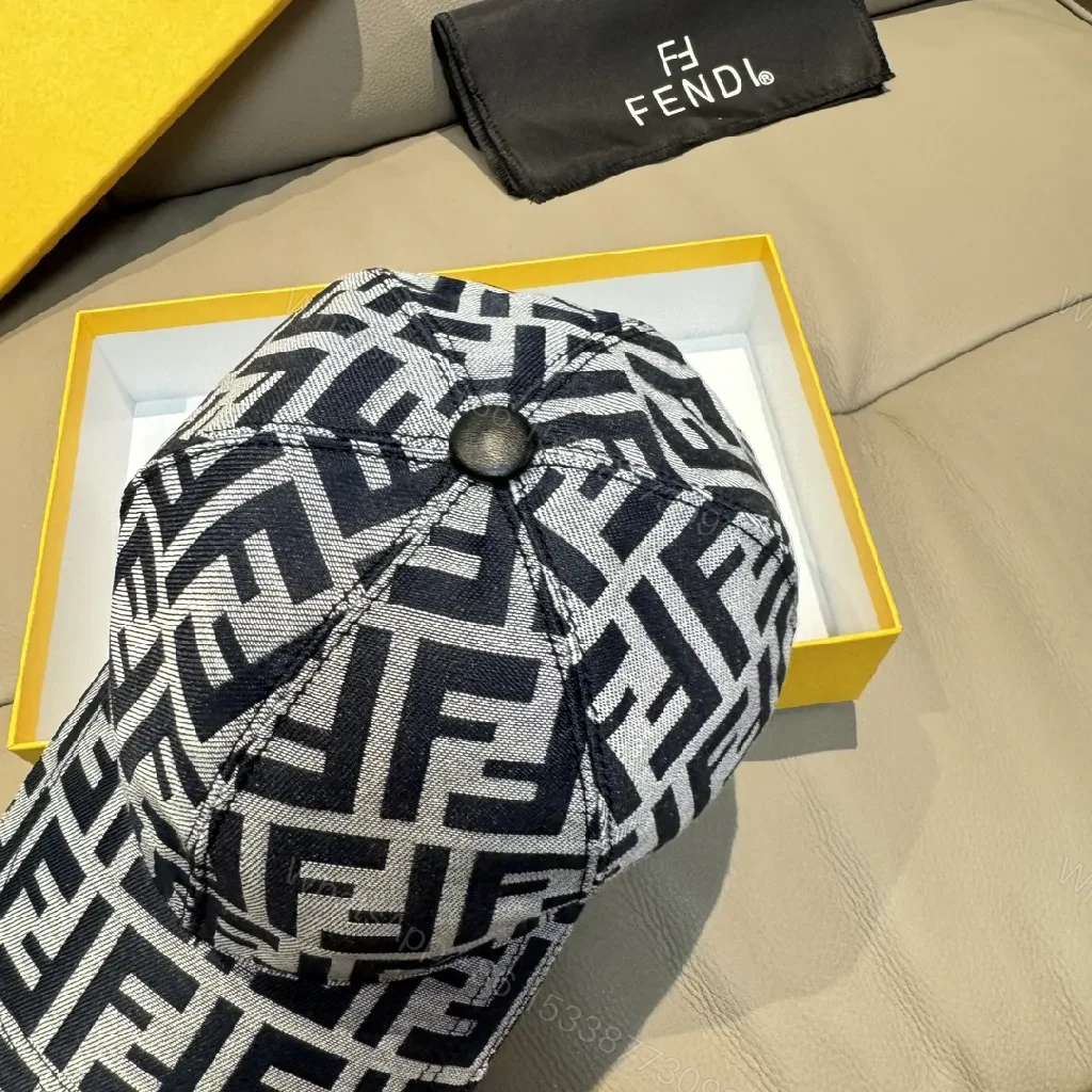 View 2 of Monochrome Cap: Geometric Monogram, Bold Texture, Street-Ready Style