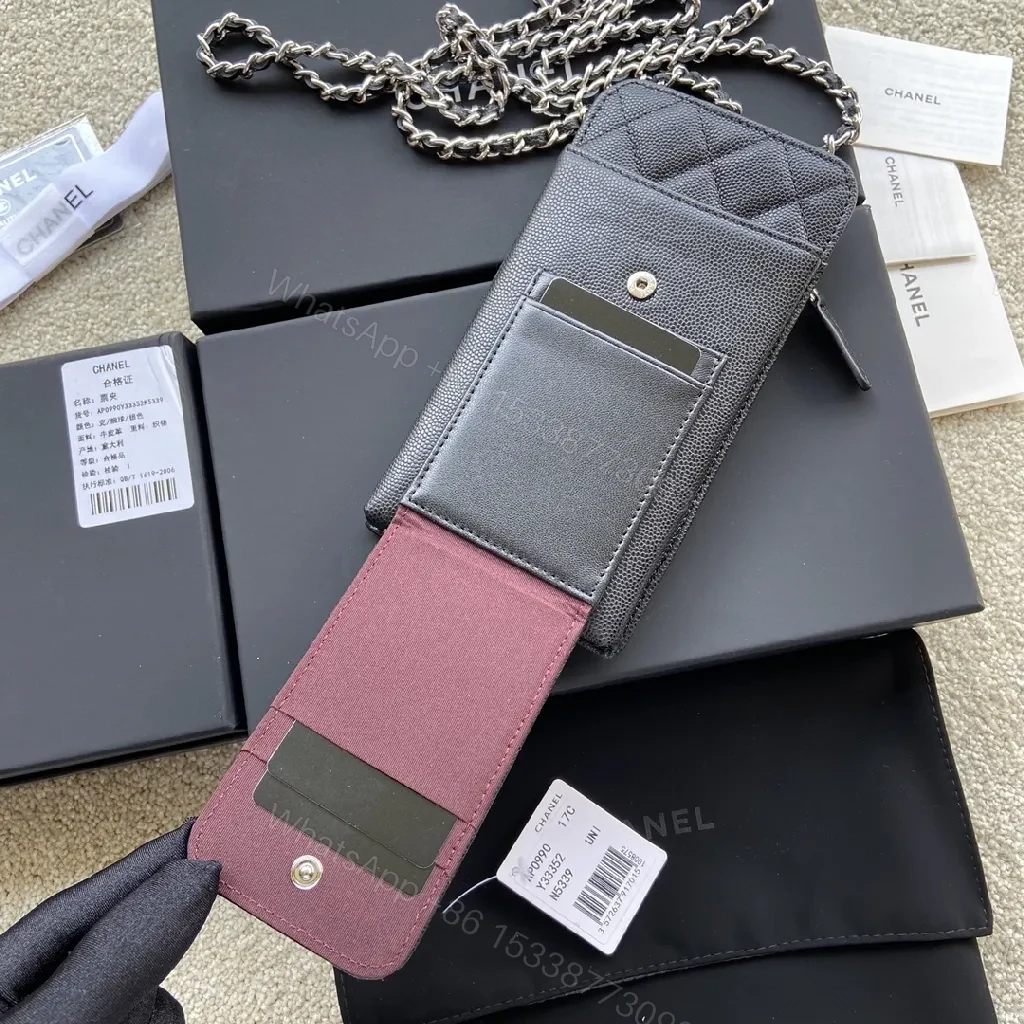 View 8 of Quilted Cardholder Crossbody: Luxe Black, Gold Hardware