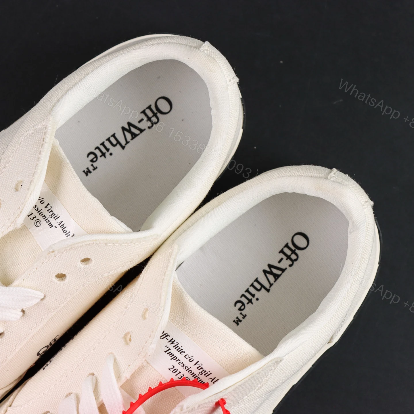 View 4 of Off White Low Vulcanised White Red