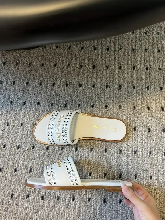 View 7 of Chic Perforated Slides: Designer-Inspired Comfort Footwear
