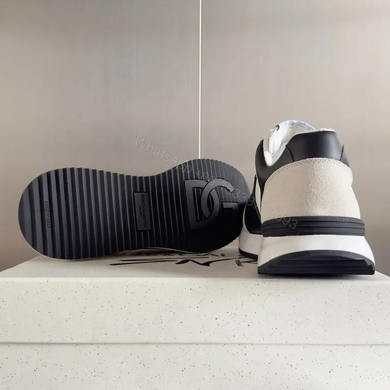 View 2 of Texture-Contrast High-Top Sneakers: Luxury Casual Streetwear (D&G)