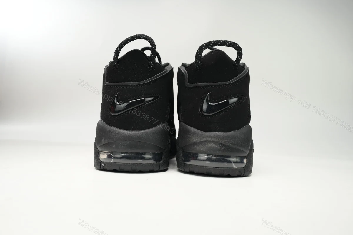 View 3 of Nike Air More Uptempo All Black 414962-004