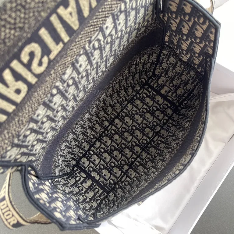View 5 of Navy Cream Monogram Messenger: Dior-Inspired Luxury Crossbody