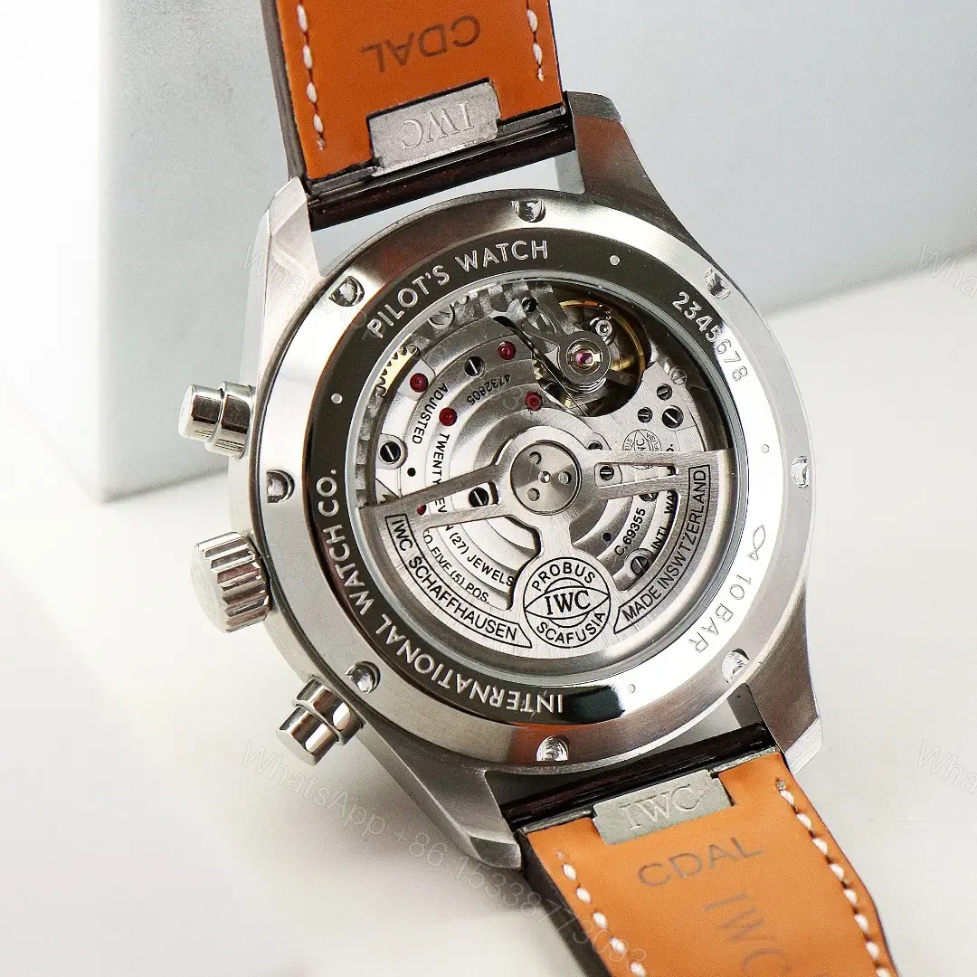 View 7 of IWC Pilot’s Watch Chronograph Stainless Steel / Green Dial IW3780-05