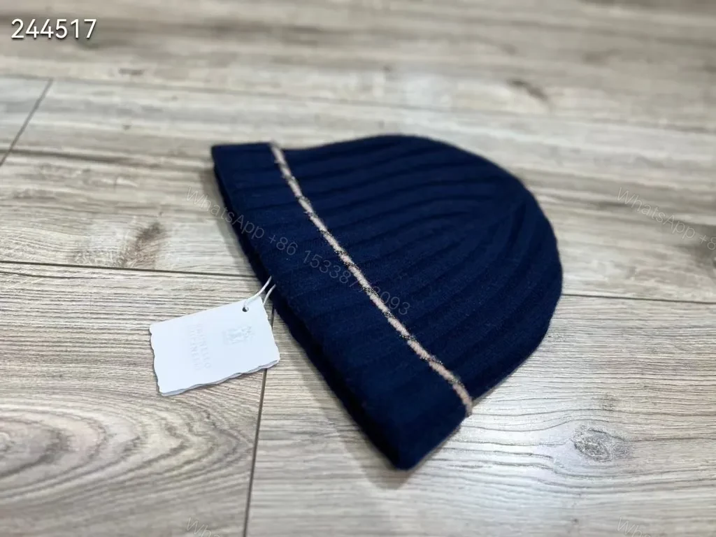 View 3 of Taupe Knit Beanie: Premium Ribbed Warmth, Unisex Style