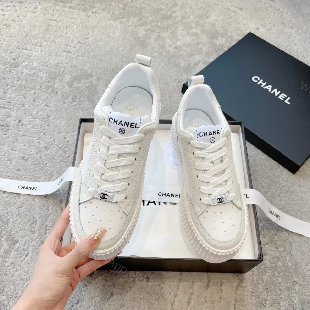 View 9 of Minimalist White Platform Sneakers with Subtle Accents