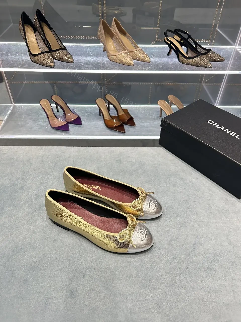 View 9 of Elegant Metallic Quilted Pumps — Comfortable All-Day Luxury