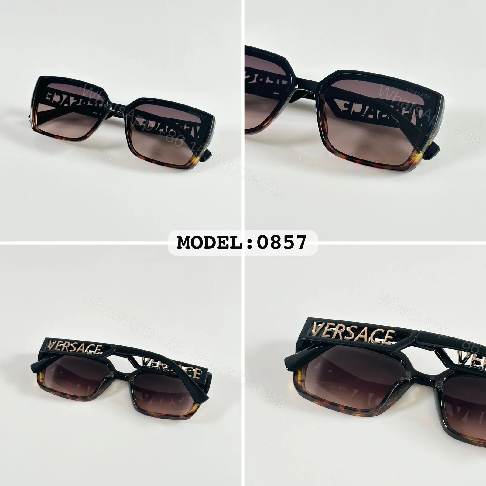 View 4 of FIRST COPY VERSACE WMNS 0857 TIGER BLACK SUNGLASS