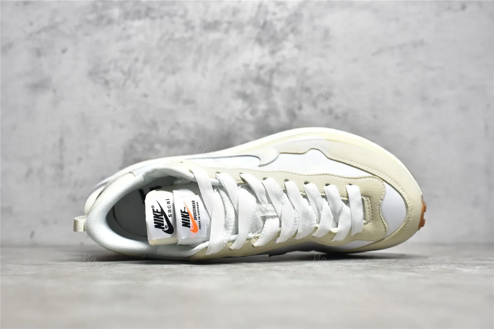 View 4 of Nike x Sacai VaporWaffle “Sail Gum” Replicas