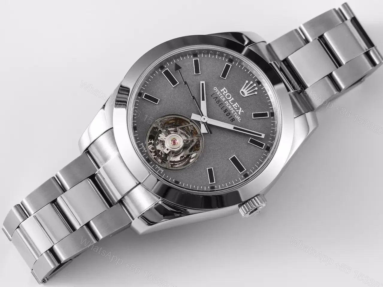 View 2 of Fake Rolex Milgauss Label Noir Tourbillon Slate Grey ROLEX-MILGAUSS-TB-GRY-40