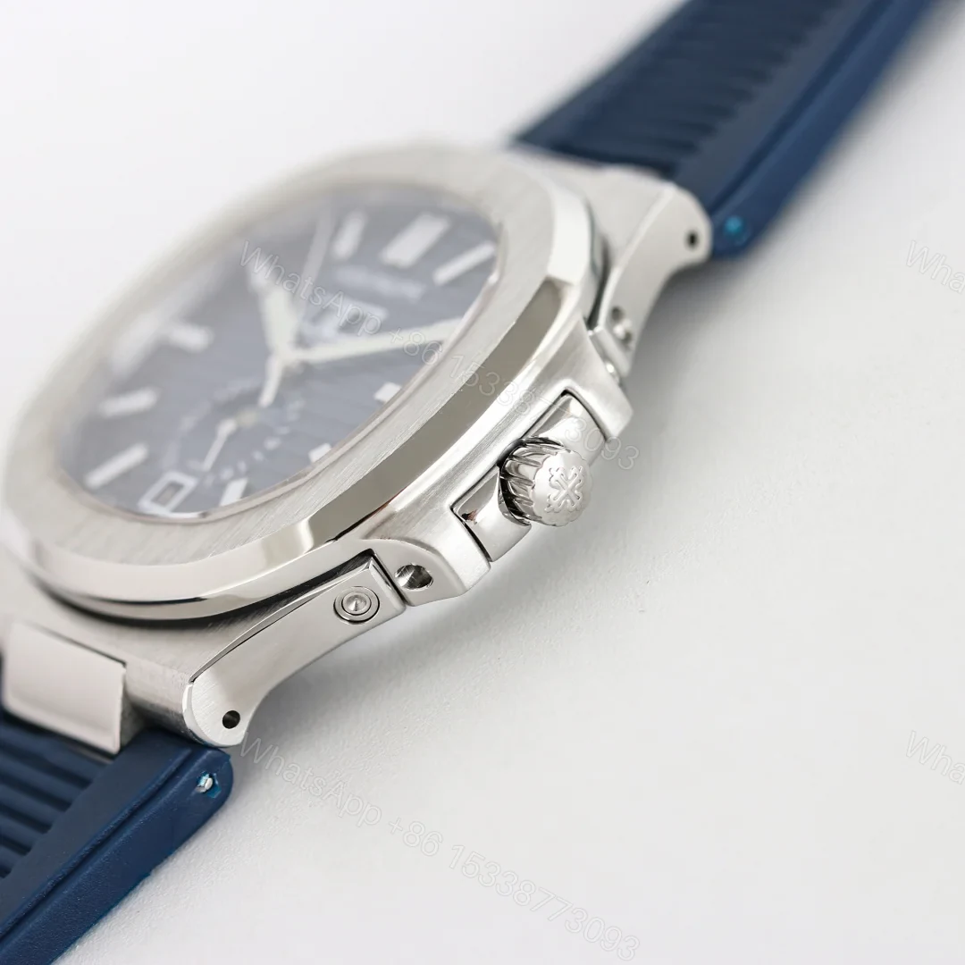 View 6 of Patek Philippe Nautilus Replica 41MM Premium Blue Dial Rubber Strap Edition PP-NT-BLU-RBR-41