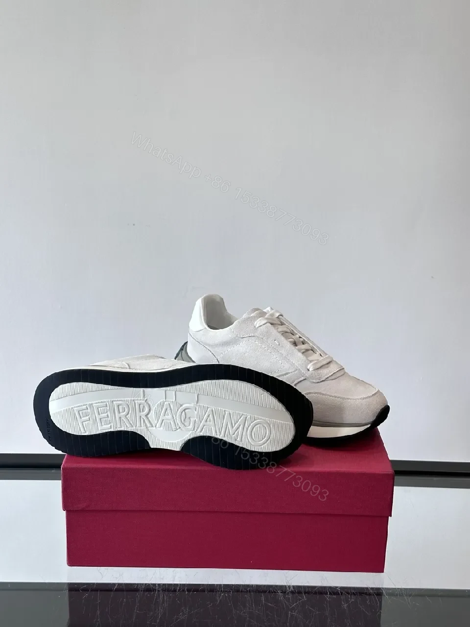 View 6 of Beige Suede Minimalist Sneaker: Luxury Comfort Pair