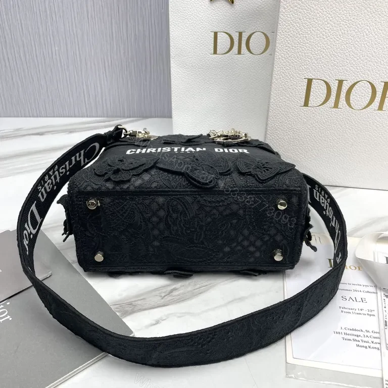 View 8 of Chic Embroidered Butterfly Dior Bag - Signature Monogram Handbag