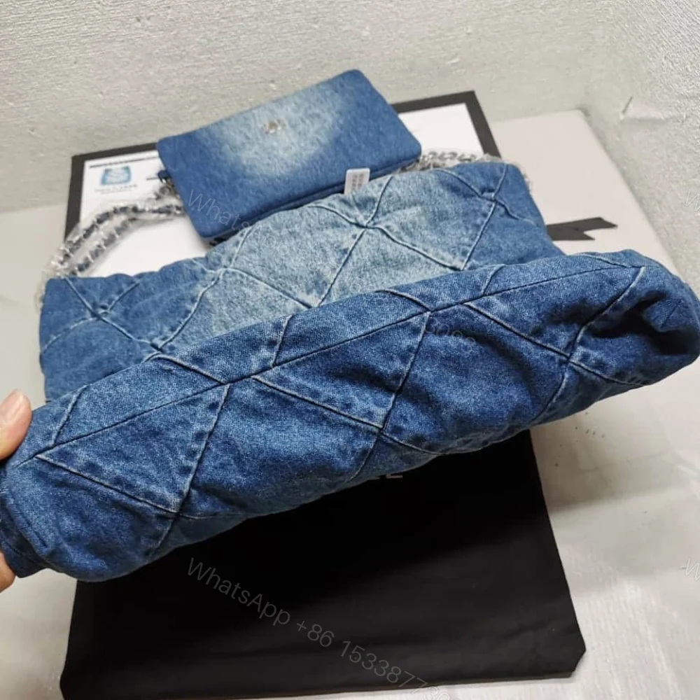 View 4 of Chanel 22 Handbag Washed Denim 41Cm AS3261 B10439 NM981