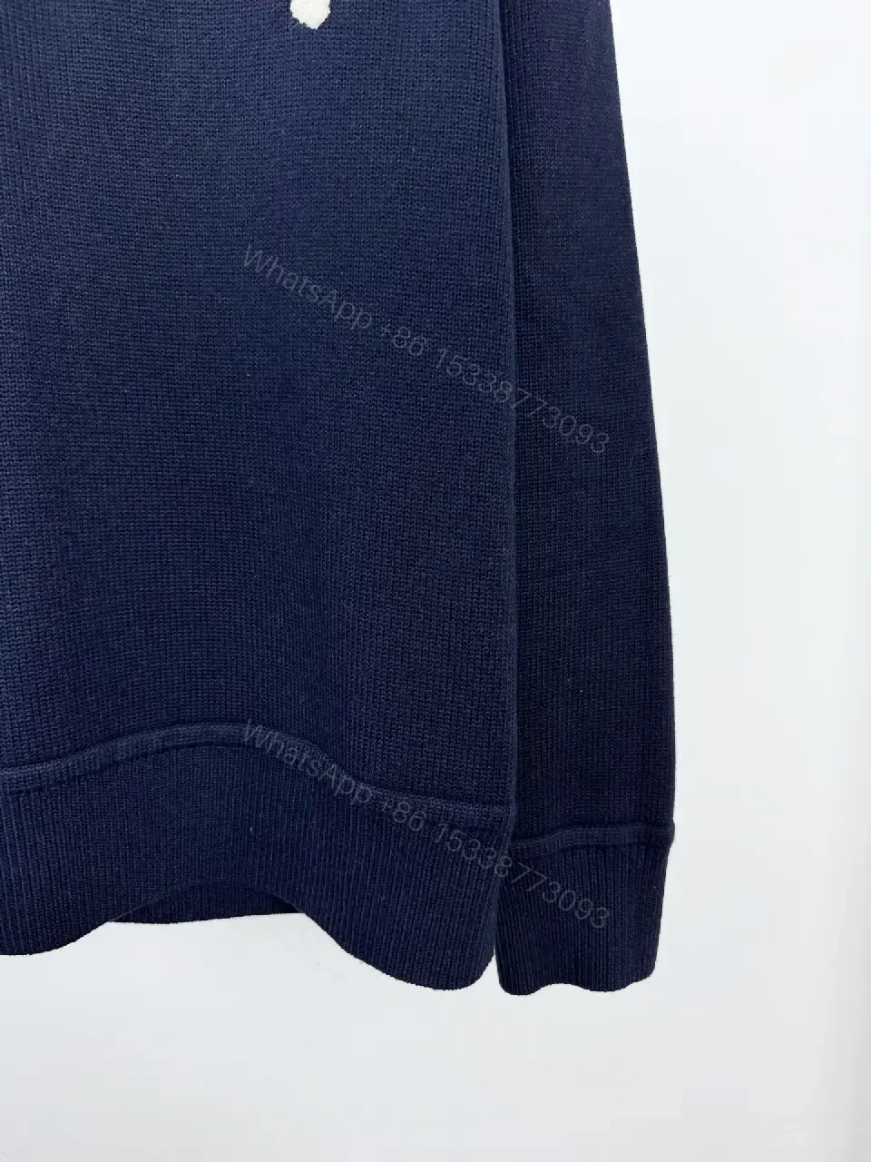 View 2 of Dark Navy Knit Pullover: Designer-Inspired Comfort & Style