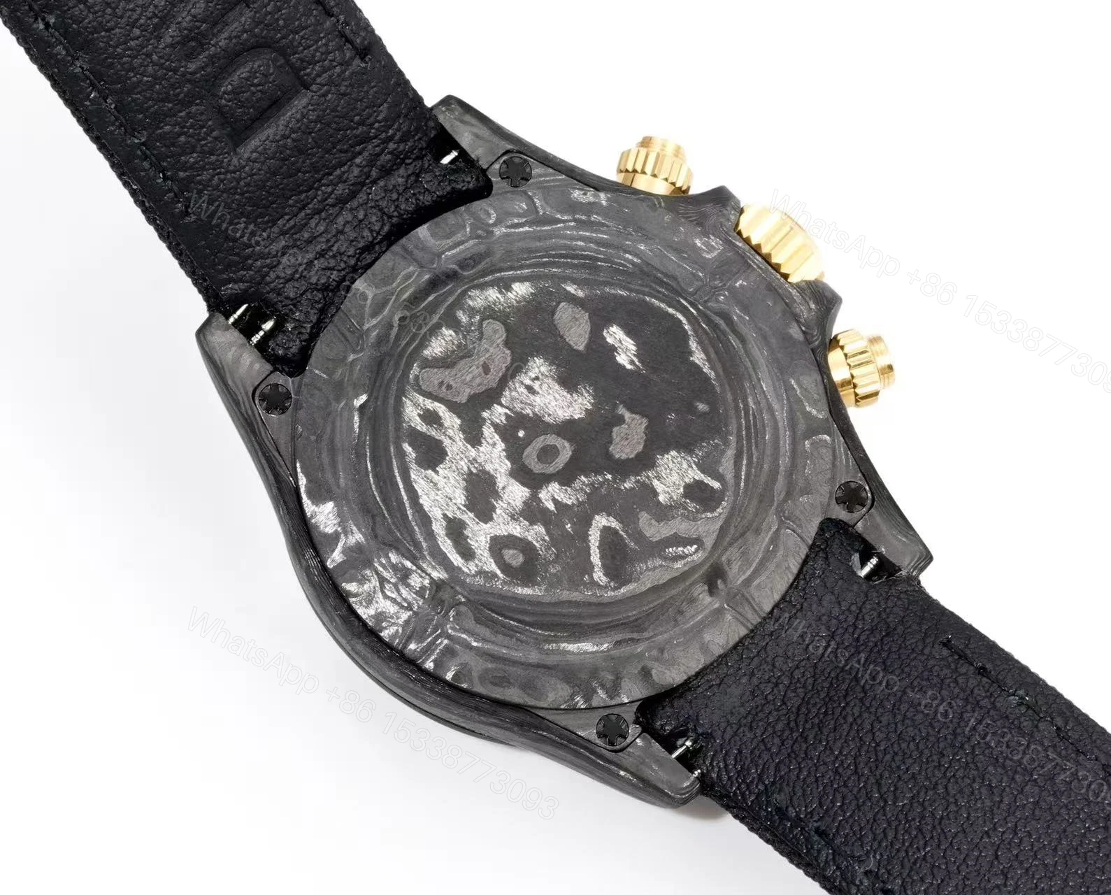 View 7 of DIW Rolex Daytona Super Clone – Carbon Fiber & Gold Detailing