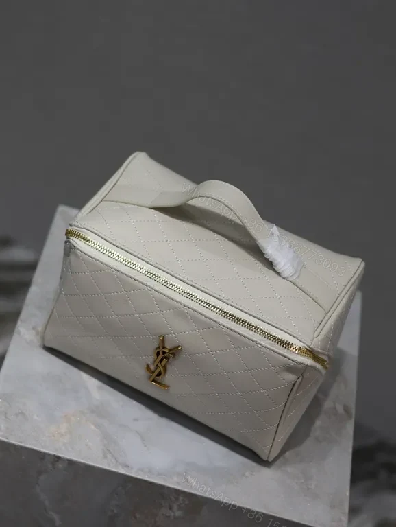 View 9 of Quilted Vanity with YSL Hardware â€” Compact Luxury Bag