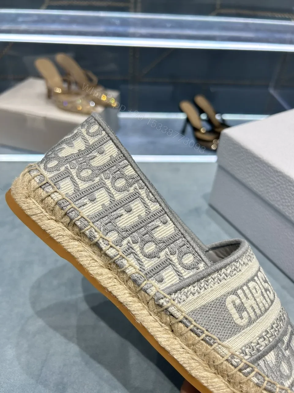 View 3 of Neutral Monogram Espadrille Sneakers: Lux Comfort