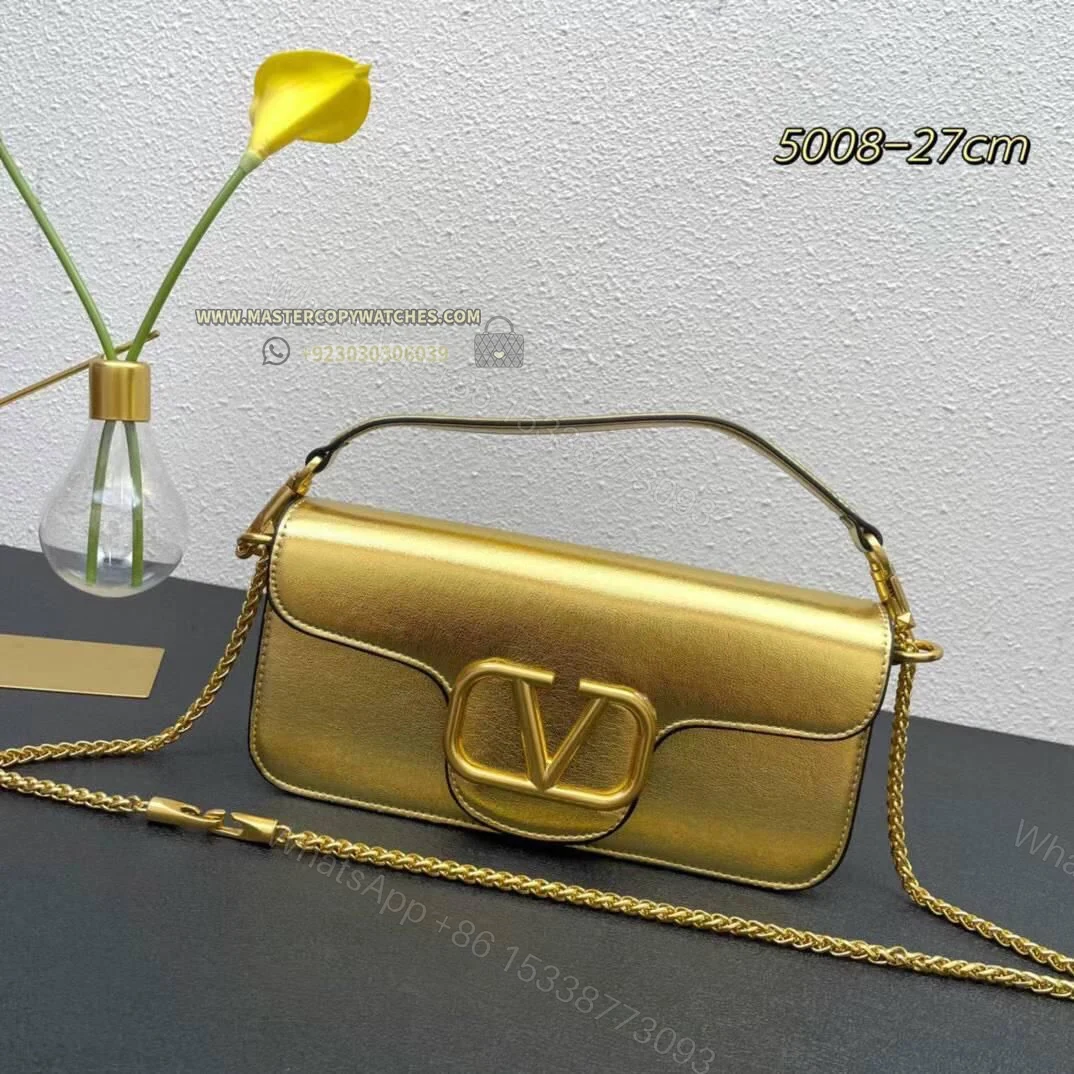 Valentino Garavani Loco Gold Handbag — view 1