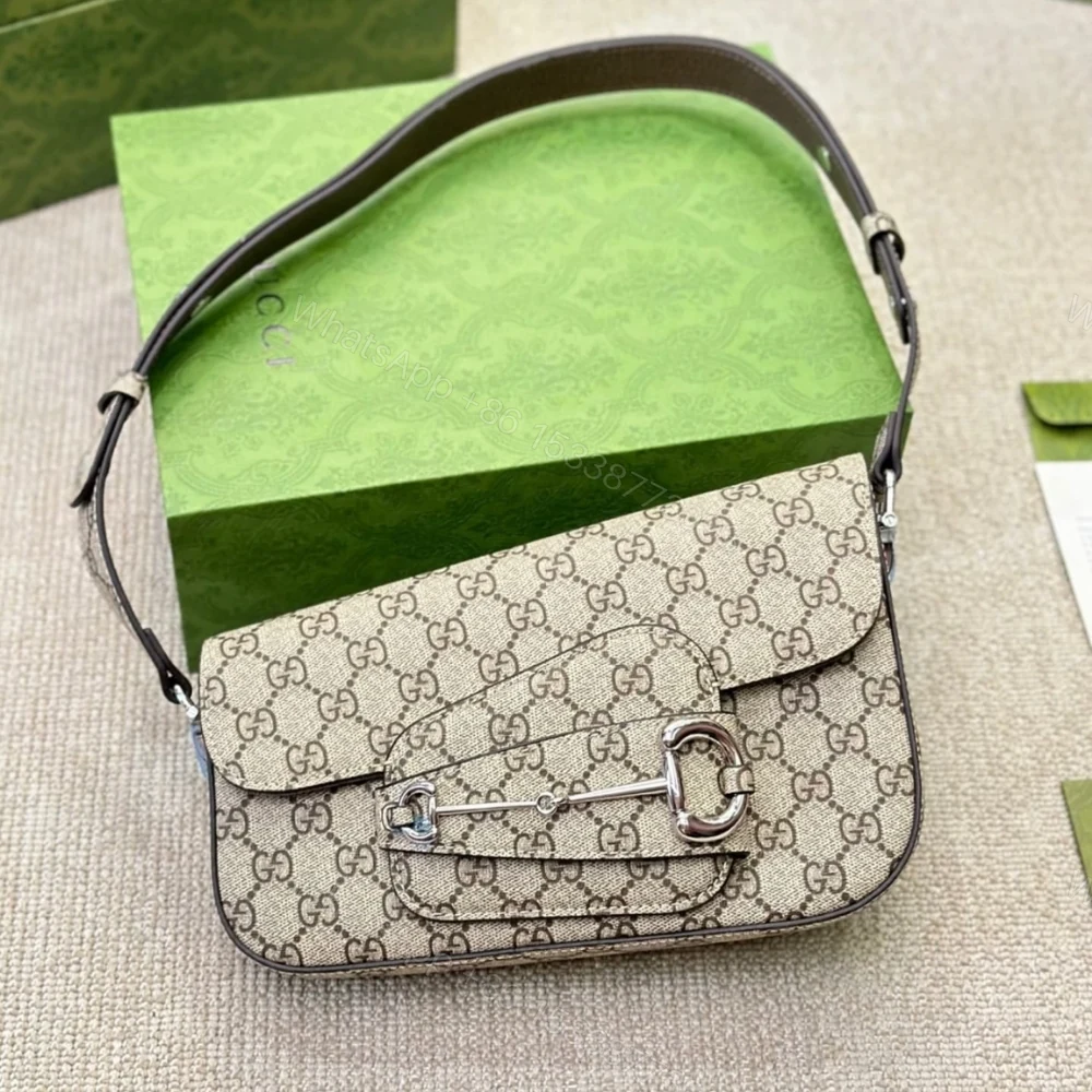 View 2 of Gucci Horsebit 1955 Small Shoulder Bag Beige 25Cm 764155 KGD0N 9742