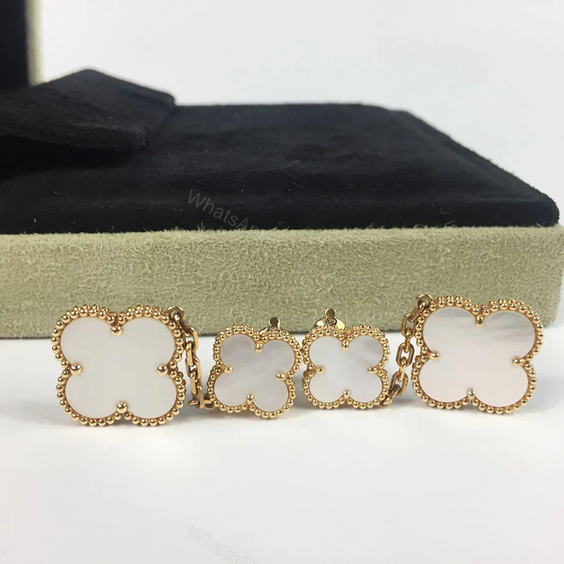 View 7 of VCA Magic Alhambra Earrings, Mother of Pearls